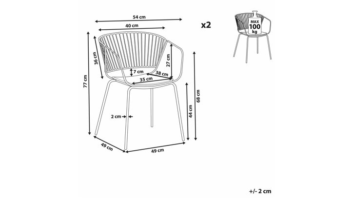 Krēslu komplekts 554720