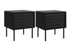 Ensemble de tables de chevet Charlotte Y105 (Noir)