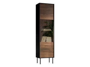 Vitrine Charlotte Y106 (Notenhout + Zwart)