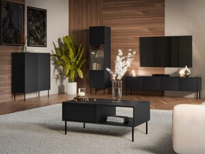 Wohnzimmer-Sets Charlotte Y108 (Schwarz)