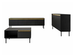 Wohnzimmer-Sets Comfivo AA104 (Schwarz)