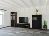 Mueble TV Boston CE104 (Roble delano oscuro + Negro mate)