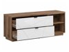 Mueble TV Boston CE104 (Roble delano oscuro + Blanco brillante)