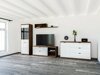 Mueble TV Boston CE104 (Roble delano oscuro + Blanco brillante)