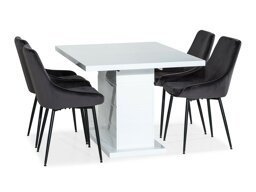 Set sala da pranzo Scandinavian Choice 726 (Grigio + Nero)