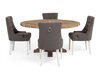 Conjunto de comedor Bloomington 209 (Gris + Blanco)