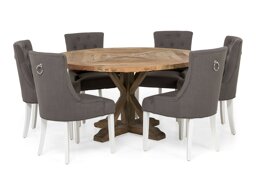 Conjunto de comedor Bloomington 196 (Gris + Blanco)