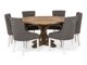 Set sala da pranzo Bloomington 196 (Grigio + Bianco)