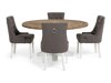 Conjunto de comedor Bloomington 203 (Gris + Blanco)