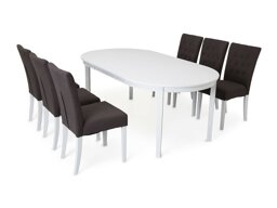 Conjunto de comedor Scandinavian Choice 555 (Gris + Marrón)