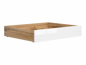 Caja de ropa de cama Boston AL122 (Wotan roble + Blanco brillante)