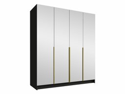 Kleiderschrank Atlanta 197 (Schwarz + Gold)