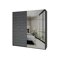 Garderobna omara Austin J105 (Sivi hrast + Črna)