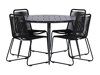 Conjunto de mesa y sillas Dallas 3925 (Negro)