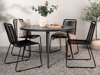 Conjunto de mesa y sillas Dallas 3925 (Negro)