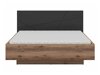 Cama Boston CE122 (Roble delano oscuro + Negro mate)