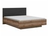 Cama Boston CE122 (Roble delano oscuro + Negro mate)