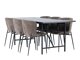 Conjunto de comedor Dallas 4192 (Gris oscuro + Negro)