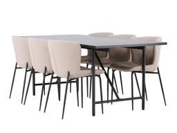 Conjunto de comedor Dallas 4192 (Beige + Negro)