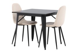 Set sala da pranzo Dallas 3353 (Nero + Beige)