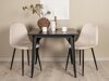 Conjunto de comedor Dallas 3353 (Negro + Beige)