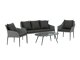 Conjunto de muebles de exterior Dallas 3116 (Gris oscuro + Negro)