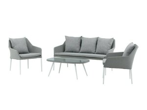 Mobili da giardino Dallas 3116 (Grigio chiaro + Bianco)