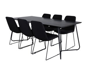 Conjunto de comedor Dallas 3039 (Negro)