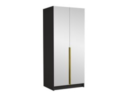 Kleiderschrank Atlanta 200 (Schwarz + Gold)