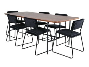 Conjunto de comedor Dallas 2795 (Negro)