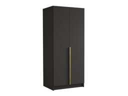 Kleiderschrank Atlanta 202 (Schwarz + Gold)