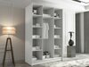 Armoire Atlanta 203 (Blanc + Noir)