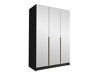 Kleiderschrank Atlanta 203 (Schwarz + Gold)