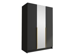 Kleiderschrank Atlanta 204 (Schwarz + Gold)