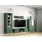 Set mobili soggiorno Madison AF112 (Verde scuro + D'oro)