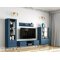 Set mobili soggiorno Madison AF112 (Blu scuro + D'oro)