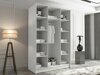 Armoire Atlanta 205 (Blanc + Noir)