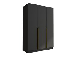 Kleiderschrank Atlanta 205 (Schwarz + Gold)