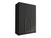 Kleiderschrank Atlanta 205 (Schwarz + Gold)