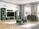 Set mobili soggiorno Madison AF111 (Verde scuro + D'oro)