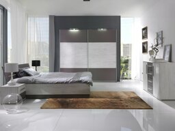 Conjunto de dormitorio Murrieta 151 (Noruego pino + Gris)