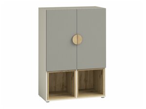 Schrank Ogden R105 (Anthrazit + Beige + Artisan Eichenholzoptik)