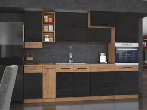 Conjunto de cocina modular Wood Dark 129