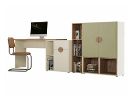 Set ufficio Ogden R113 (Verde chiaro + Rovere Artisan + Beige)