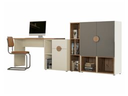 Büro-Set Ogden R113 (Anthrazit + Artisan Eichenholzoptik + Beige)