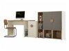 Conjunto de oficina Ogden R113 (Antracita + Roble Artisan + Beige)