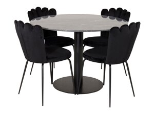 Conjunto de comedor Dallas 2624 (Negro)