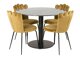 Conjunto de comedor Dallas 2624 (Amarillo + Negro)