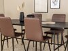 Conjunto de comedor Dallas 2768 (Marrón + Negro)