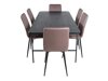 Conjunto de comedor Dallas 2768 (Marrón + Negro)